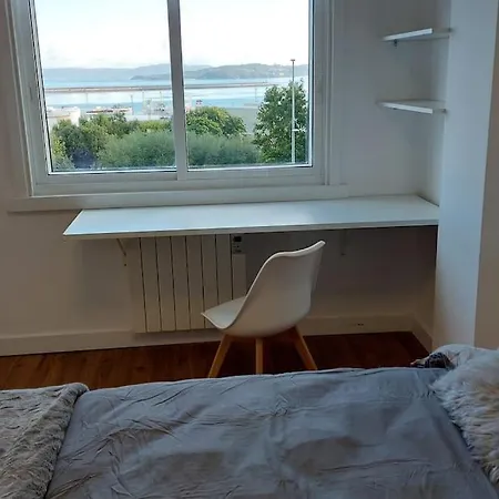 Apto Vistas Al Mar Cerca Playa Oza A Coruña