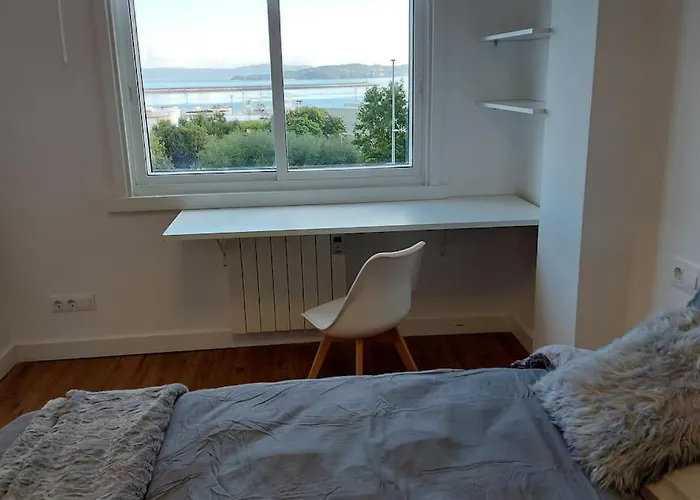 Apto Vistas Al Mar Cerca Playa Oza A Coruña